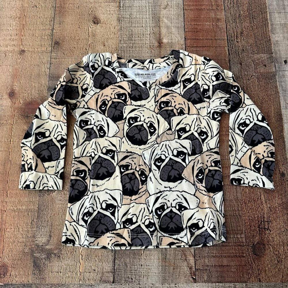 Sleep no more unisex gender neutral funny shirt pug off -12/18M